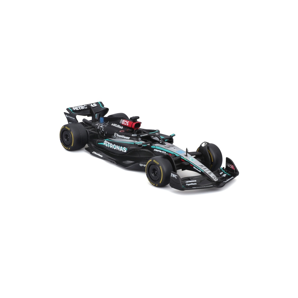 Bburago F1 2024 Mercedes AMG W15 #63 George Russell without Helmet 1:43 Scale F-1  WB