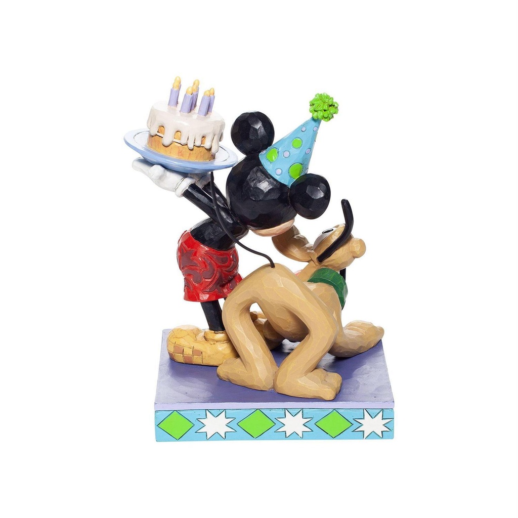 Mickey & Friends "Happy Birthday Pal" Pluto's 90th Birthday with Mickey 16cm Figurine - Disney Traditions By Jim Shore