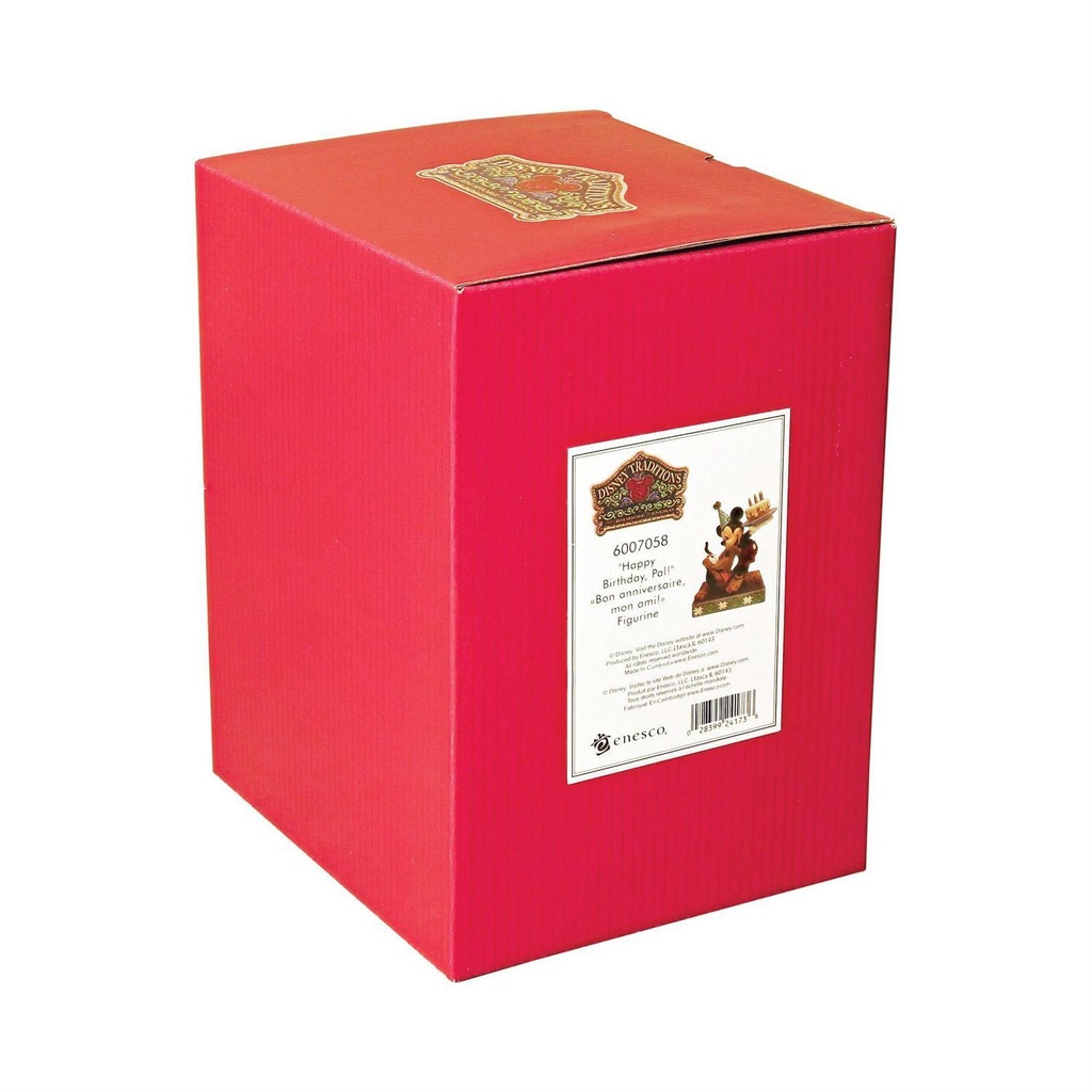 Mickey & Friends "Happy Birthday Pal" Pluto's 90th Birthday with Mickey 16cm Figurine - Disney Traditions By Jim Shore