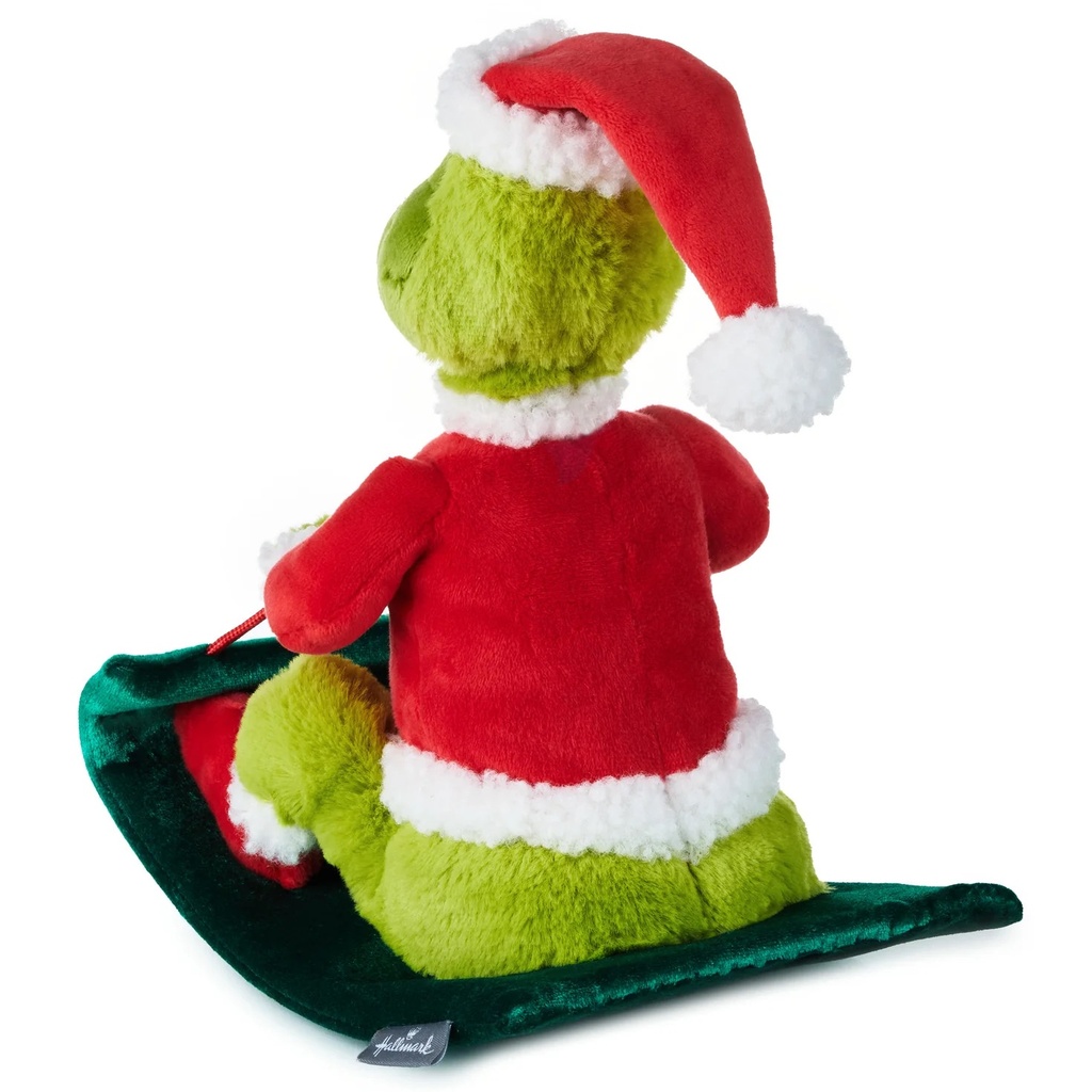 Dr Seuss The Grinch: Grinch on Sled Musical Plush With Motion - Hallmark