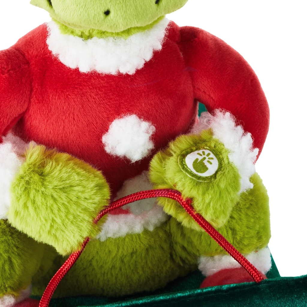 Dr Seuss The Grinch: Grinch on Sled Musical Plush With Motion - Hallmark