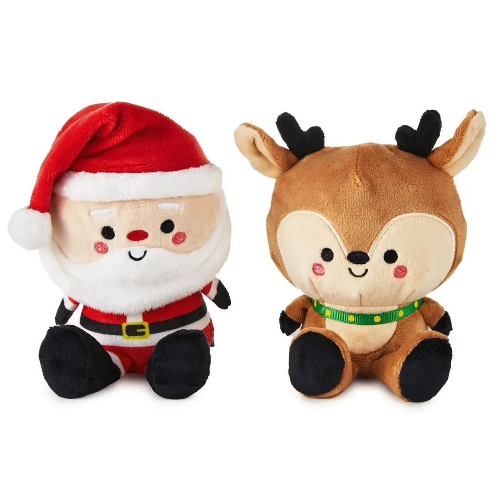 Hallmark Better Together Magnetic Plush - Santa and Reindeer