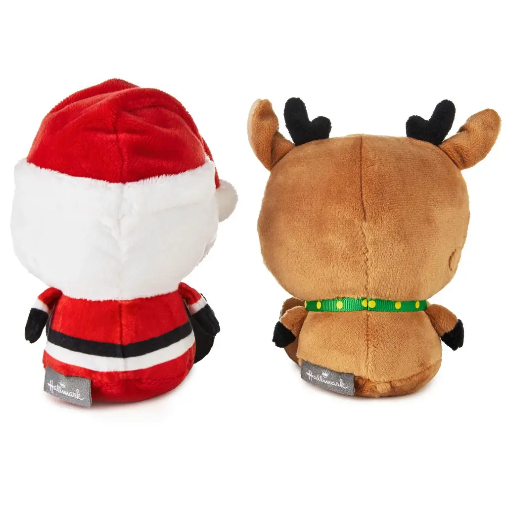 Hallmark Better Together Magnetic Plush - Santa and Reindeer