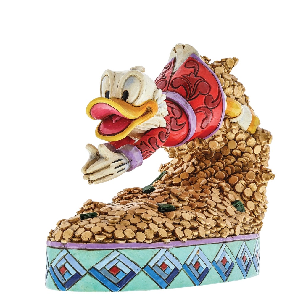 Jim Shore Disney Traditions: Scrooge McDuck Diving Into Money Figurine 20.3cm (#4046055)