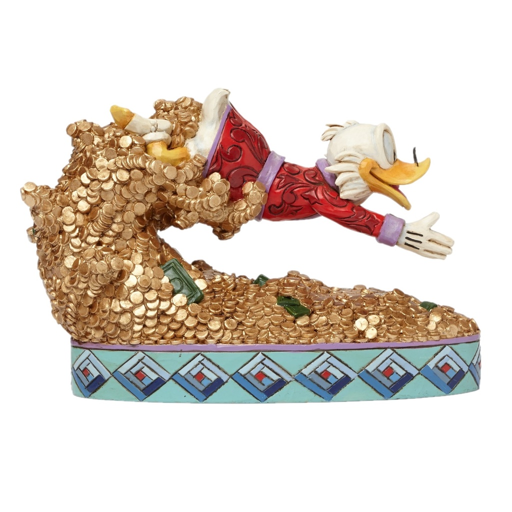 Jim Shore Disney Traditions: Scrooge McDuck Diving Into Money Figurine 20.3cm (#4046055)
