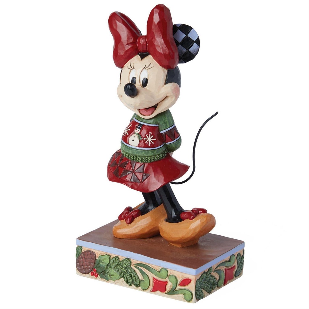 "Holiday Ready" Minnie Mouse In Christmas Sweater - Disney Traditions By Jim Shore