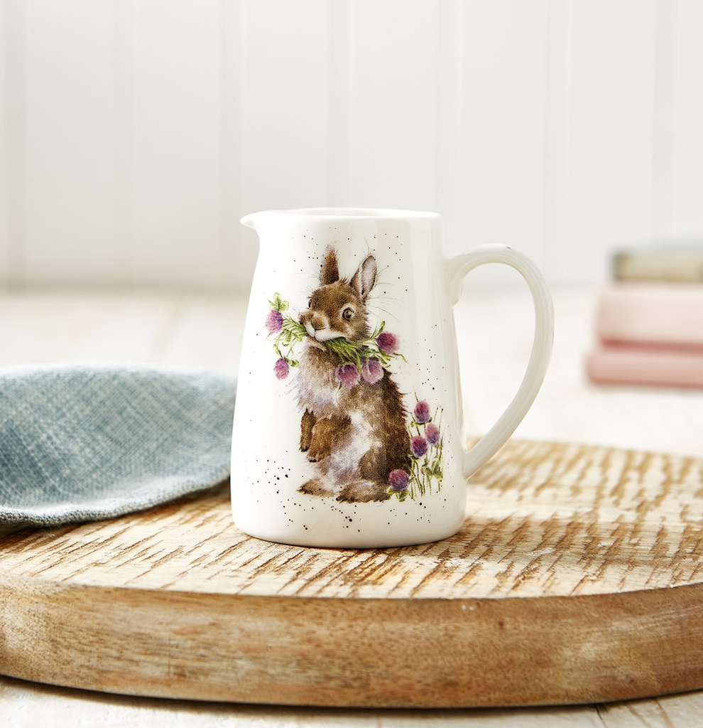 Royal Worcester Wrendale Designs - "Head Cover Heels" Rabbit Posy Jug