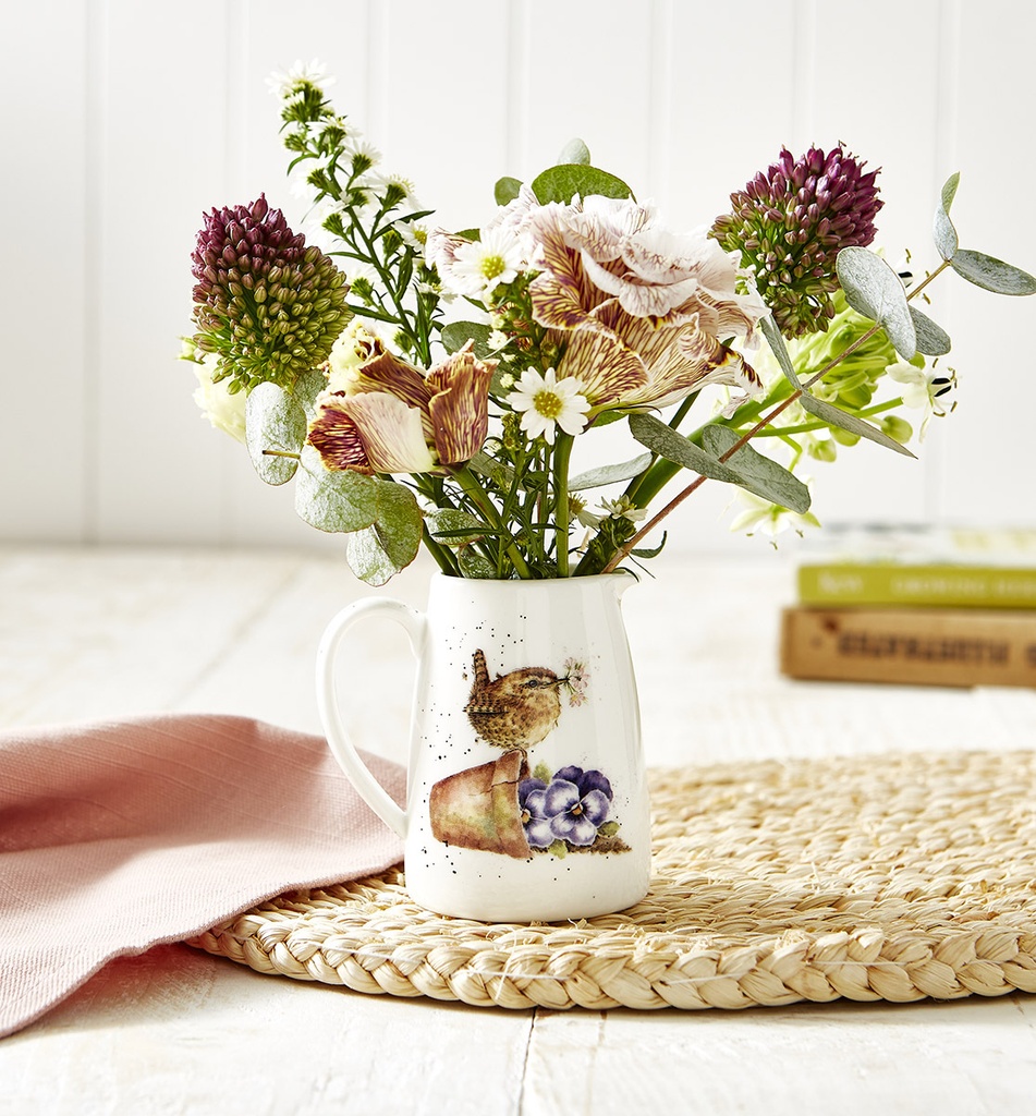Royal Worcester Wrendale Designs - "Pottering Around" Wren Posy Jug