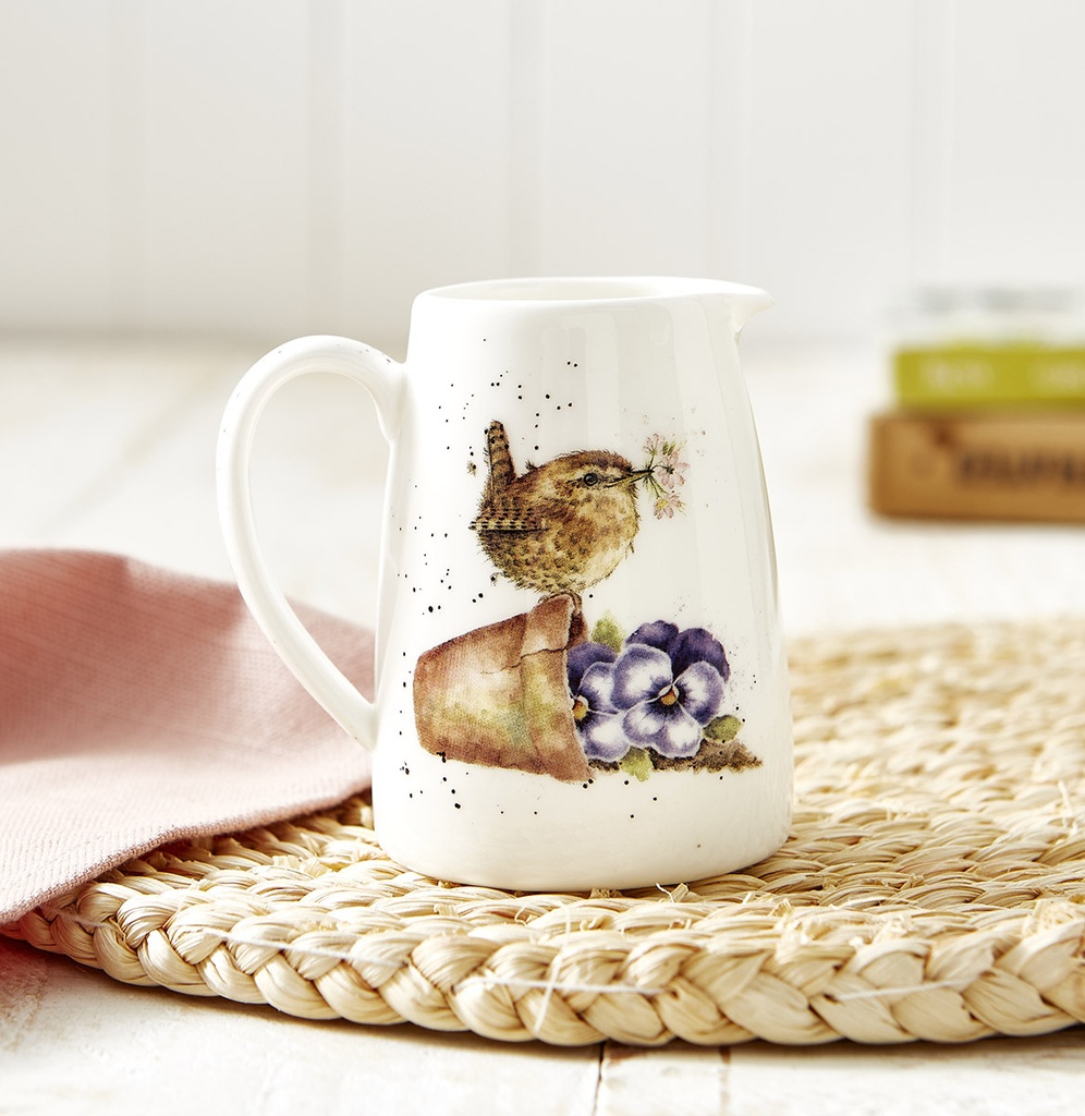 Royal Worcester Wrendale Designs - "Pottering Around" Wren Posy Jug