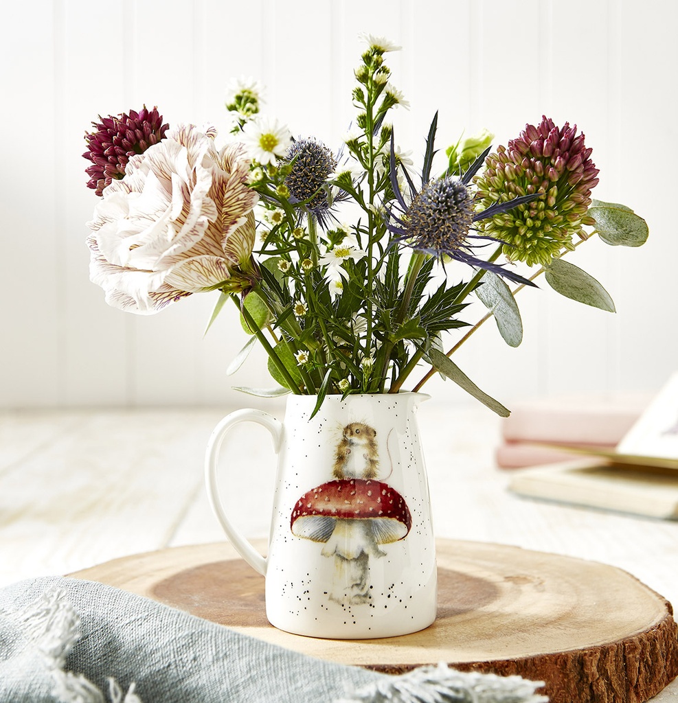 Royal Worcester Wrendale Designs - "He's a Fun-gi" Mouse Posy Jug