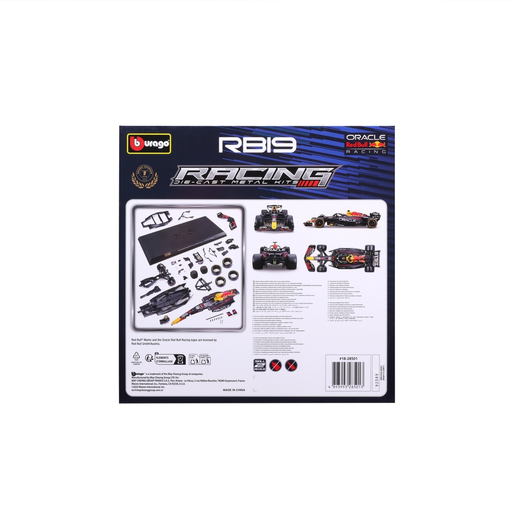 Bburago F1 Model Kit 1:24 Red Bull RB19 - Max Verstappen #1 2023 Car (#43628501V)
