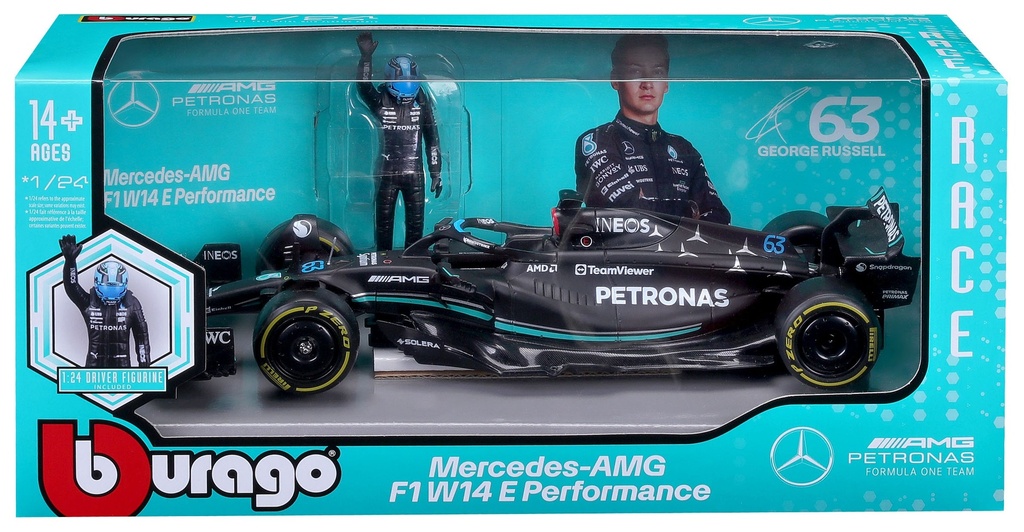 Bburago F1 1:24 Mercedes AMG W14 - George Russell #63 2023 Die-cast Model (#43628037)