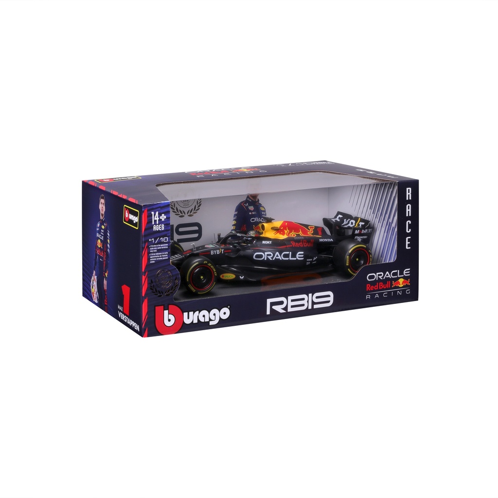 Bburago F1 1:18 Red Bull RB-19 - Max Verstappen 2023 Champion Die-cast Model (#43618003V)