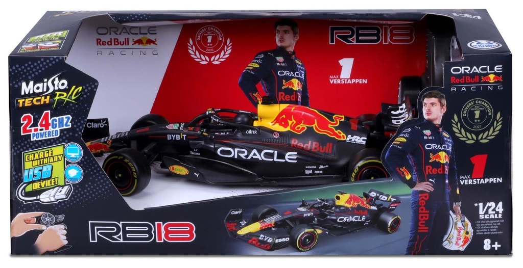 Maisto RC F1 Red Bull RB18 1:24 - Max Verstappen 2022 Champion Car (#1) (#47082356)