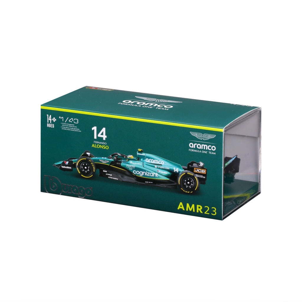 Bburago F1 1:43 Aston Martin AMR23 - Fernando Alonso #14 2023 Die-cast Model (#43638091A)