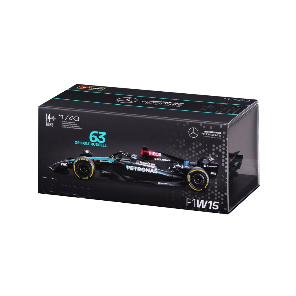 Bburago F1 1:43 Mercedes W15 - George Russell #63 2024 Die-cast Model (#43638209R)