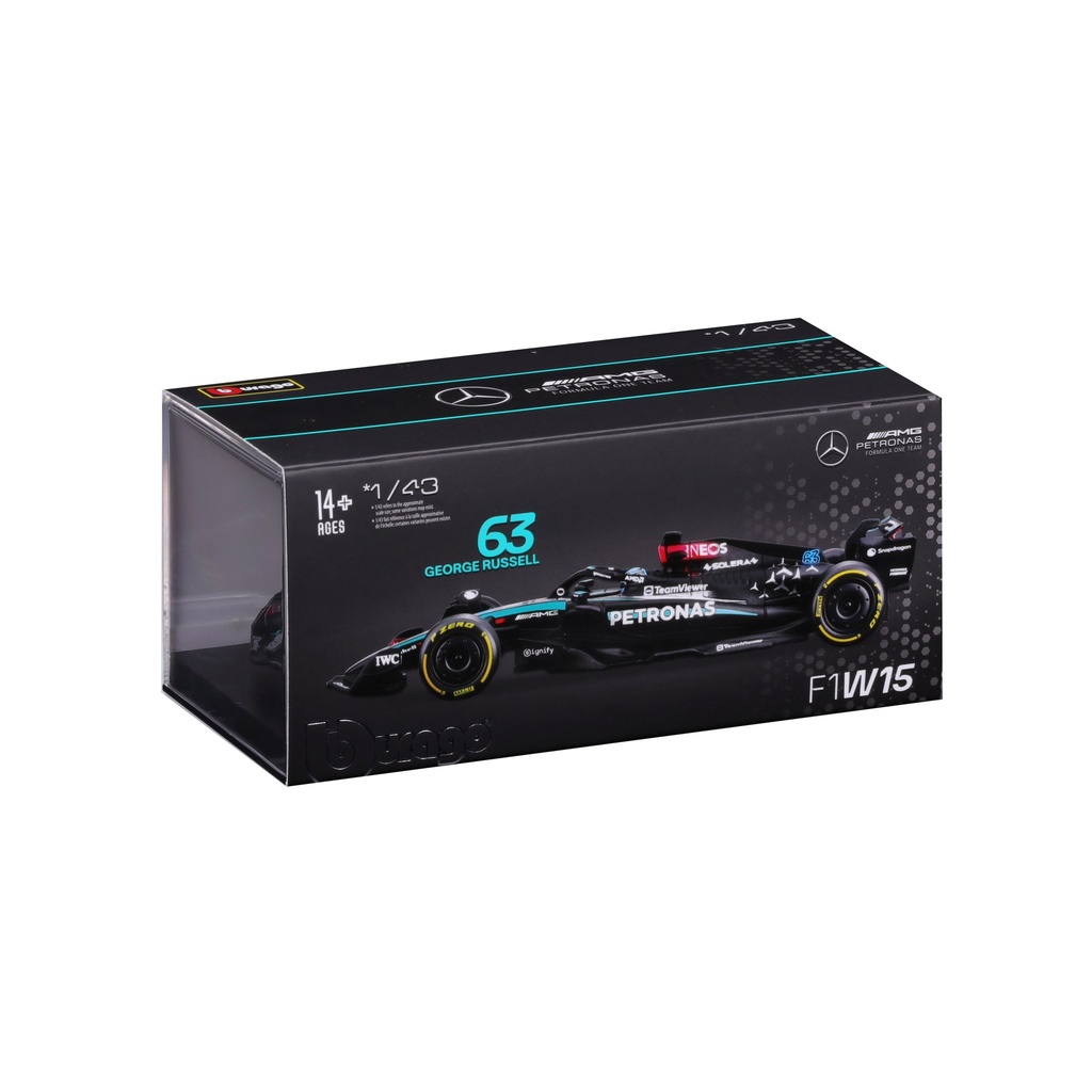 Bburago F1 1:43 Mercedes W15 - George Russell #63 2024 Die-cast Model (#43638209R)