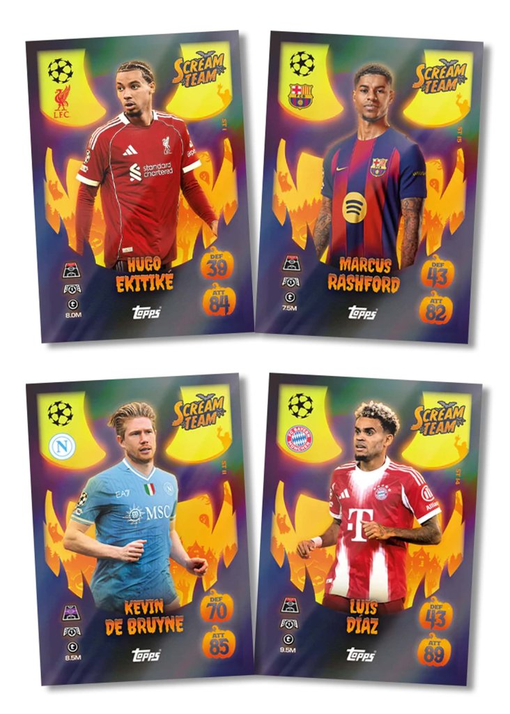Topps UEFA Match Attax Champions League 2025/2026 Edition Soccer Trading Cards Eco Hanger Box - Scream Team