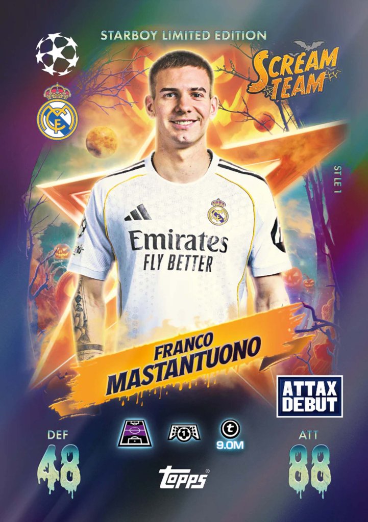 Topps UEFA Match Attax Champions League 2025/2026 Edition Soccer Trading Cards Eco Hanger Box - Scream Team