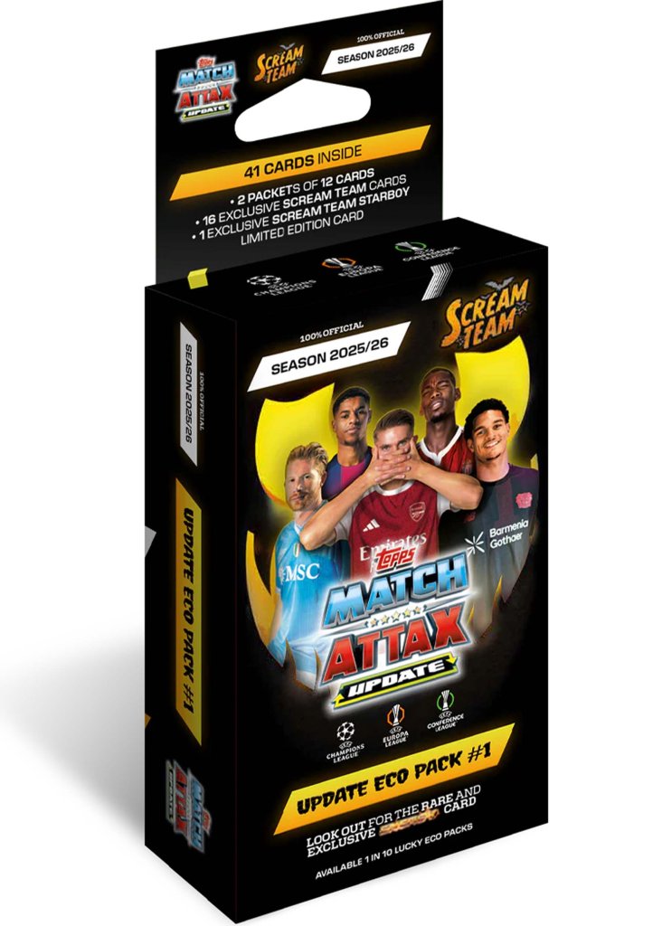 Topps UEFA Match Attax Champions League 2025/2026 Edition Scream Team Eco Hanger Box
