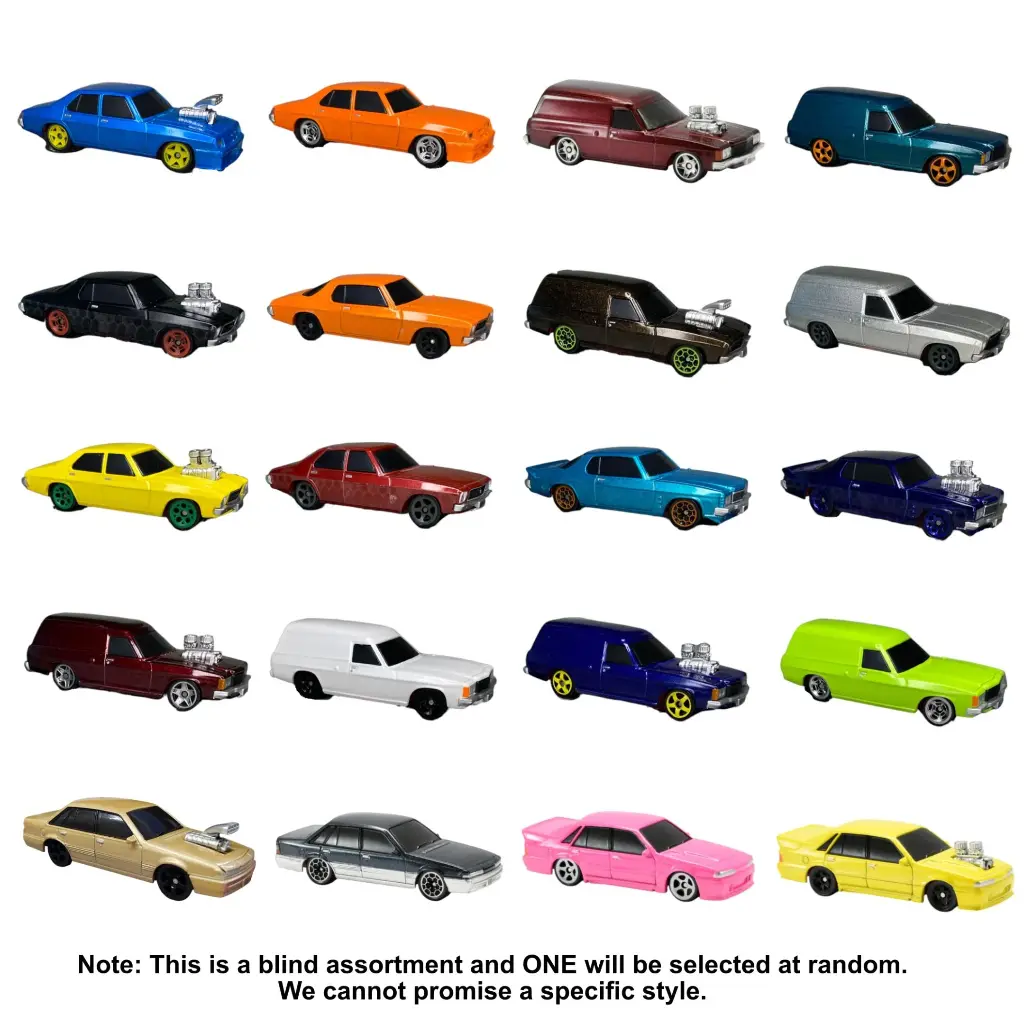 OZ Wheels 1:64 Scale Diecast Red Bellies Mystery Box (Ford or Holden) - Diecast Model Collectible