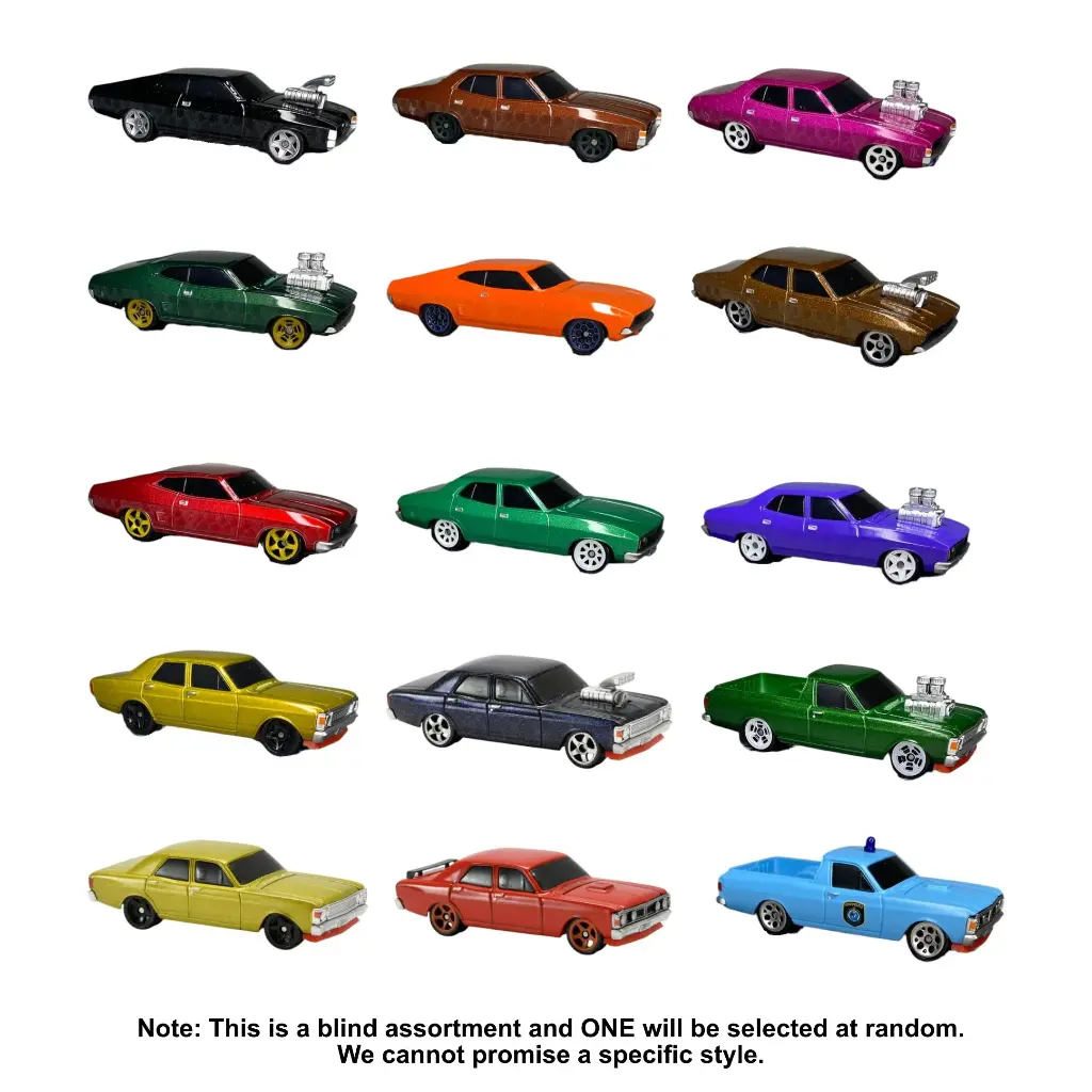 OZ Wheels 1:64 Scale Diecast Red Bellies Mystery Box (Ford or Holden) - Diecast Model Collectible