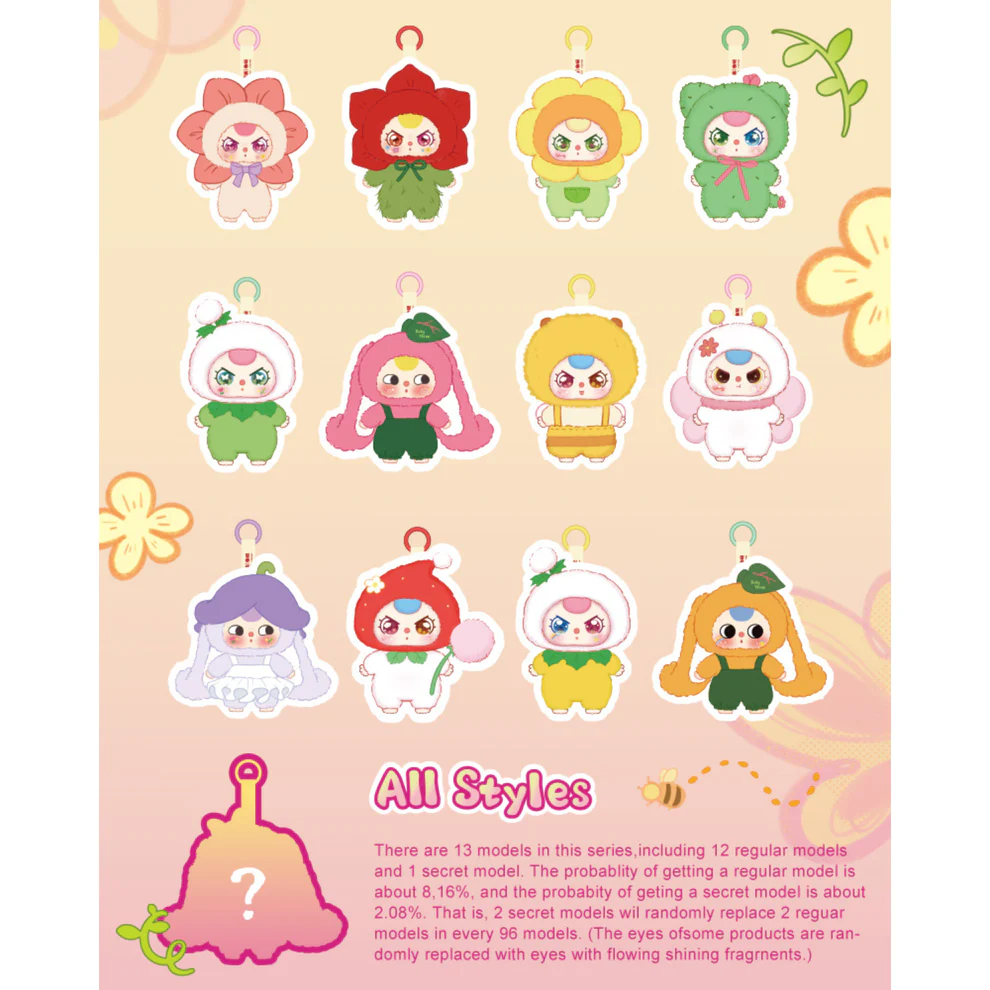 Baby Three - "Where's Spring?" Plush Keyring Blind Box