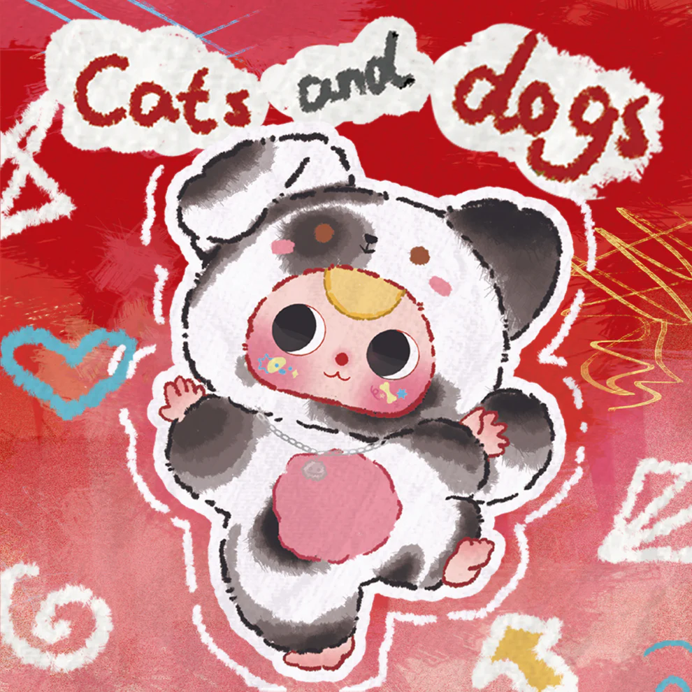 Baby Three - Cat & Dog Plush Keyring Blind Box