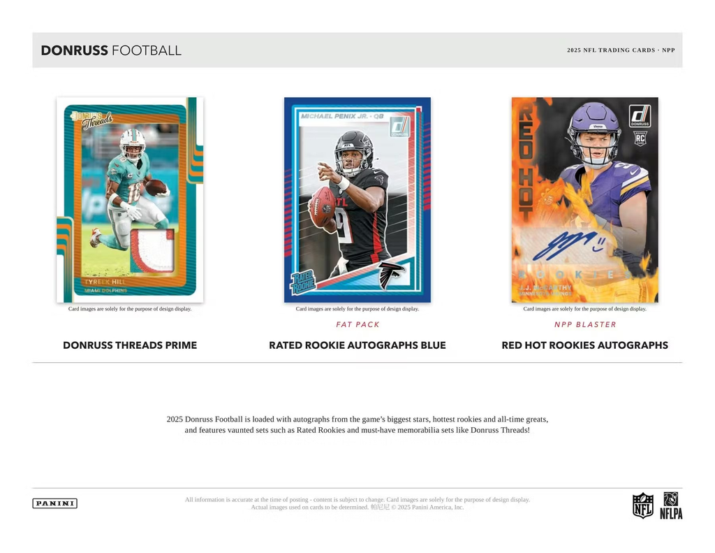 2025 Panini Donruss NFL Football Trading Card Fat Pack