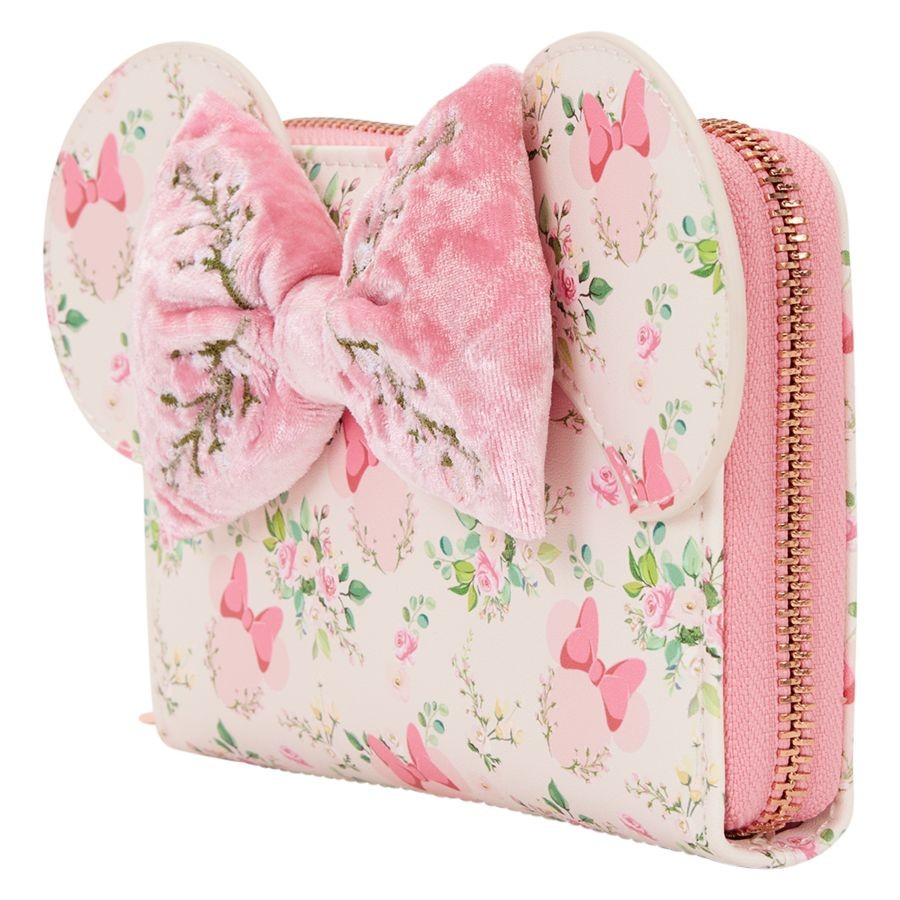 Disney - Minnie Mouse Floral Zip Around Wallet - Loungefly 