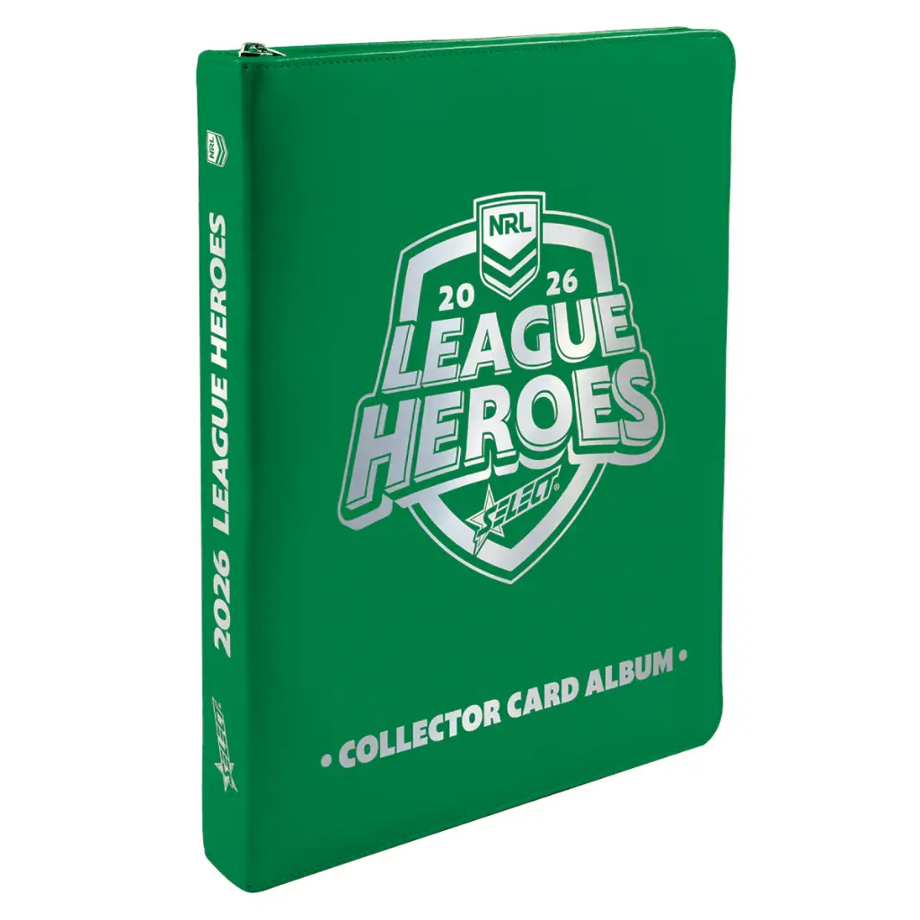 2026 NRL League Heroes Vinyl Collector Card Album (Includes 2 Card Packs)