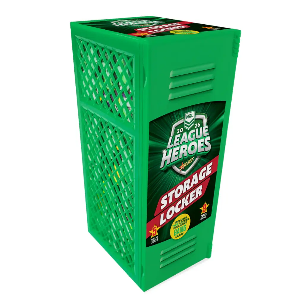 2026 NRL League Heroes Blaster Storage Locker (Includes 5 Card Packs)