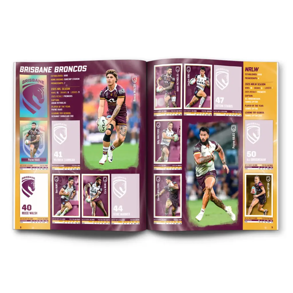 2026 NRL League Heroes Sticker Book (Includes 5 Packs)