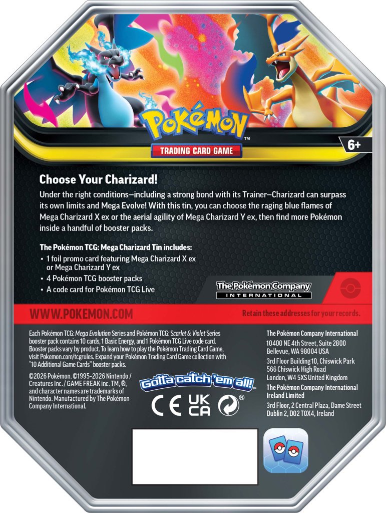 Pokémon TCG: Mega Evolution Mega Charizard Y ex / Mega Charizard X ex Tin