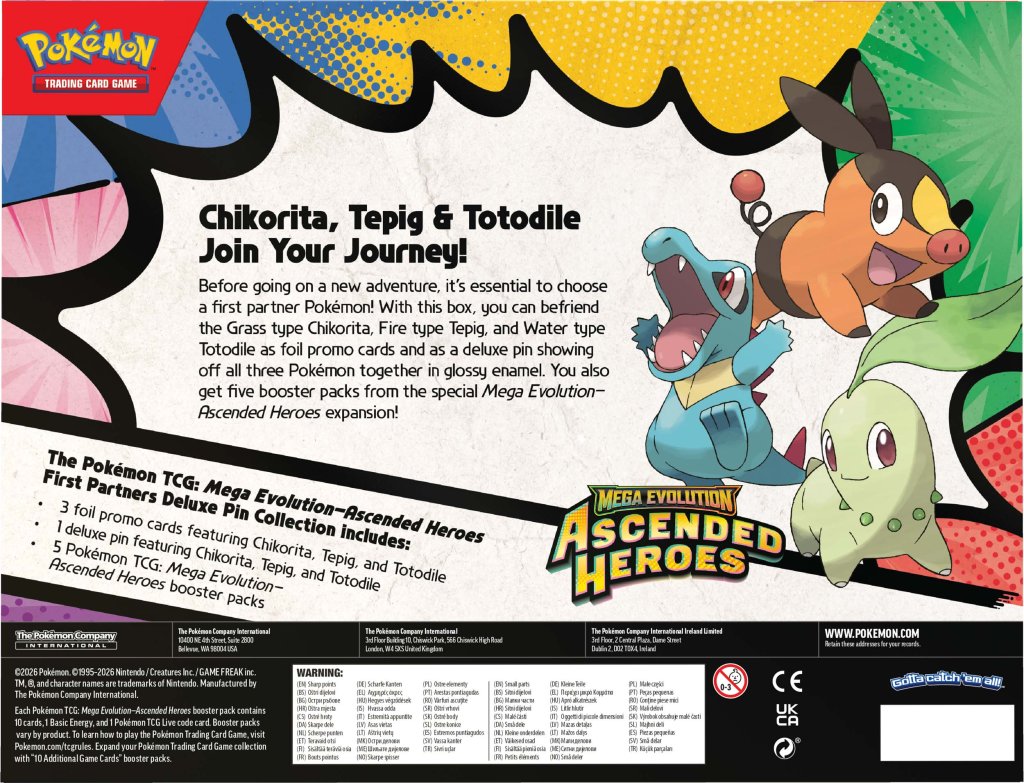 Pokémon TCG: Mega Evolution 2.5 Ascended Heroes First Partners Deluxe Pin Collection