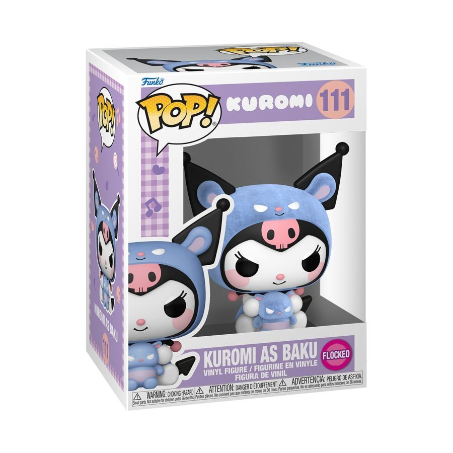 Hello Kitty & Friends - Kuromi as Baku Cosplay 20th Anniversary (Flocked) Funko Pop! Vinyl Figure #111
