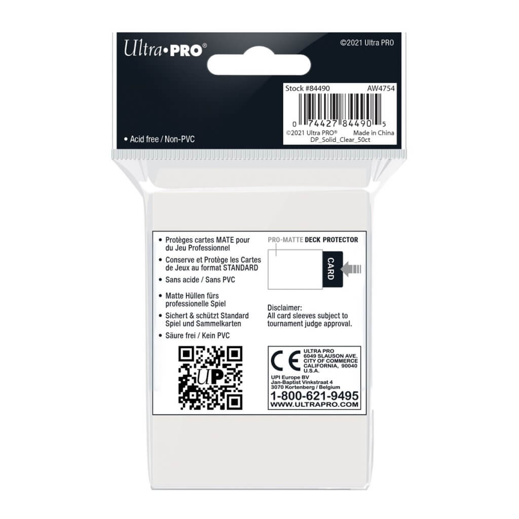 ULTRA PRO Non-Glare PRO-Matte Deck Protector Sleeves - Standard Size