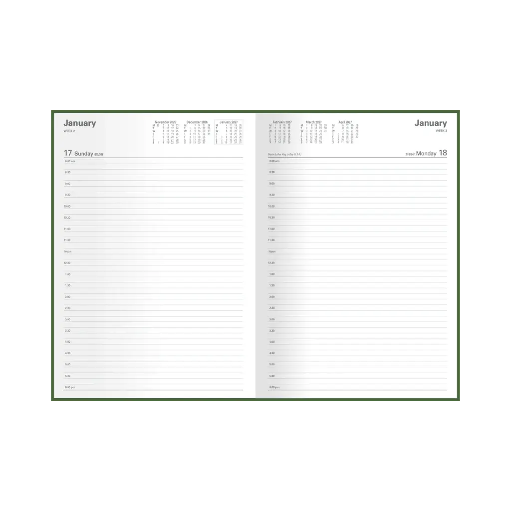 2026-2027 Financial Year Diary A4 Day-To-Page (DTP) Black - Collins Debden