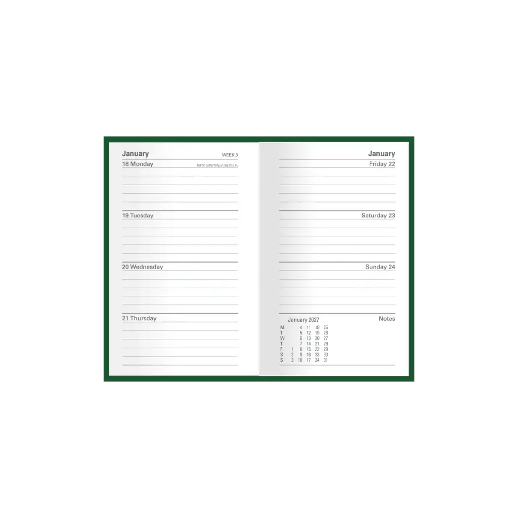 2026-2027 Financial Year Diary B7R Week-To-View (WTV) Black - Collins Debden