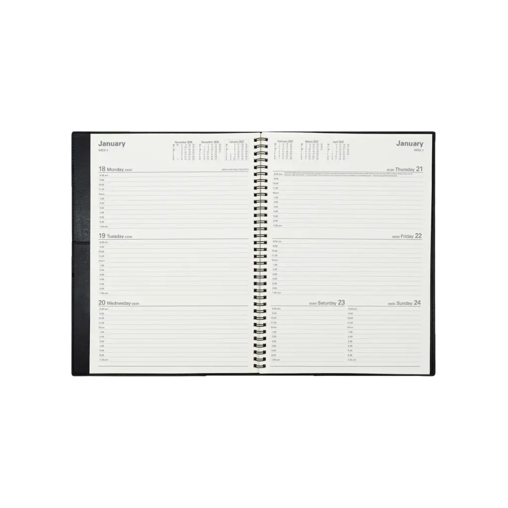 2026-2027 Financial Year Diary A4 Week-To-View (WTV) Vanessa Black - Collins Debden
