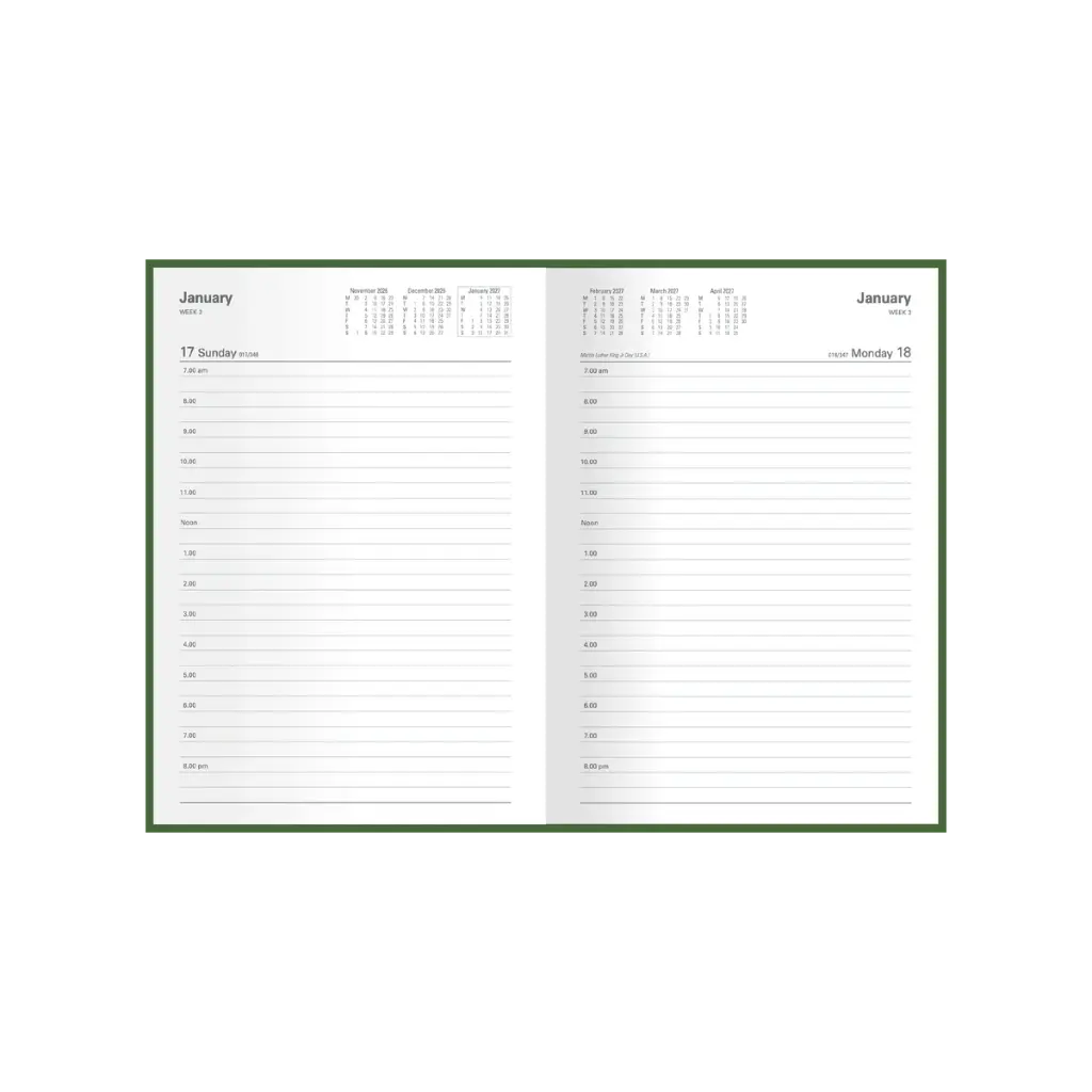 2026-2027 Financial Year Diary A5 Day-To-Page (DTP) Black - Collins Debden