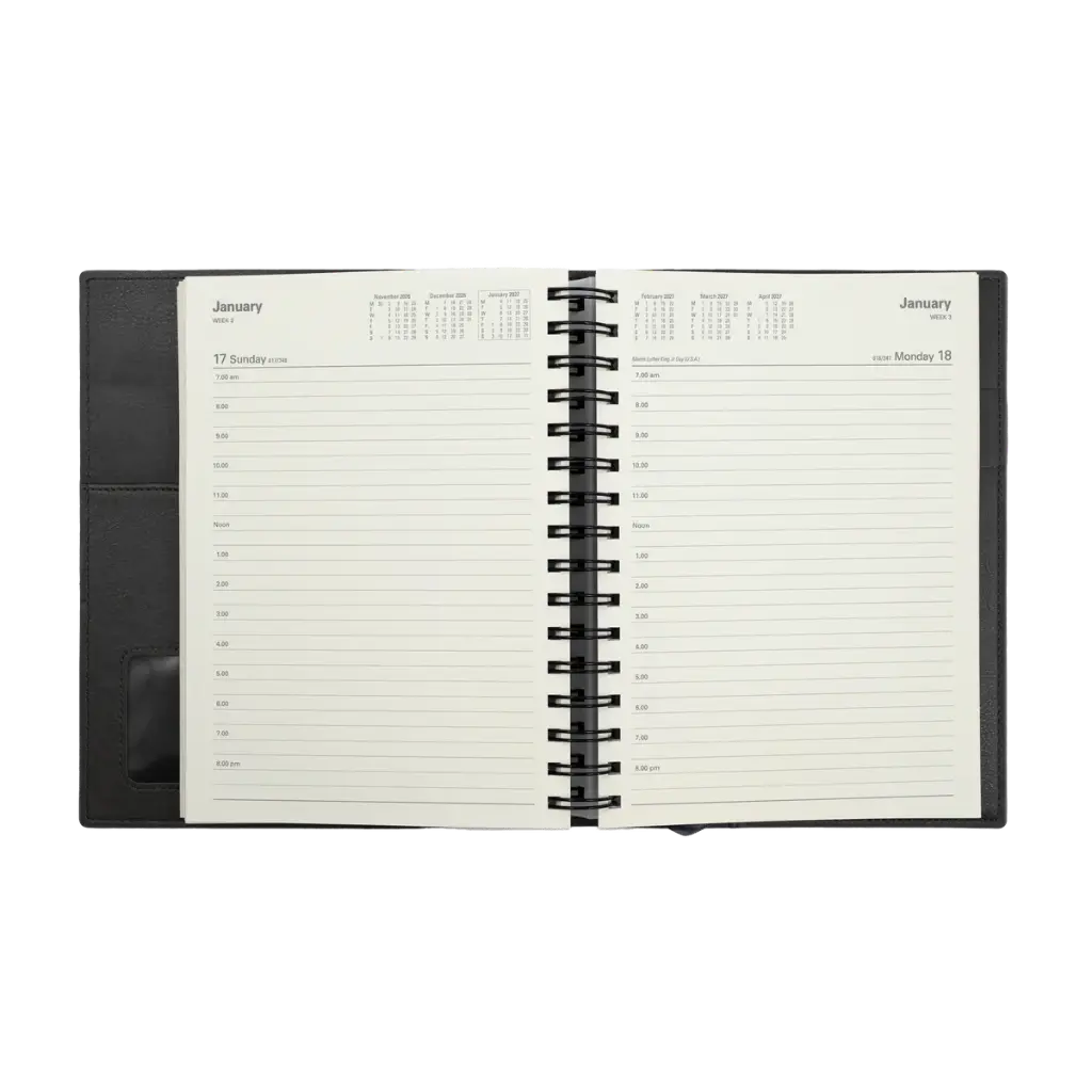 2026-2027 Financial Year Diary A5 Day-To-A-Page (DTP) Vanessa Black - Collins Debden