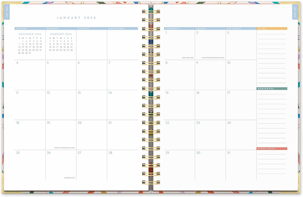 2026 17-Month Deluxe Extra-Large Spiral Planner (August 2025 to December 2026) Make Your Mark - Orange Circle Studio