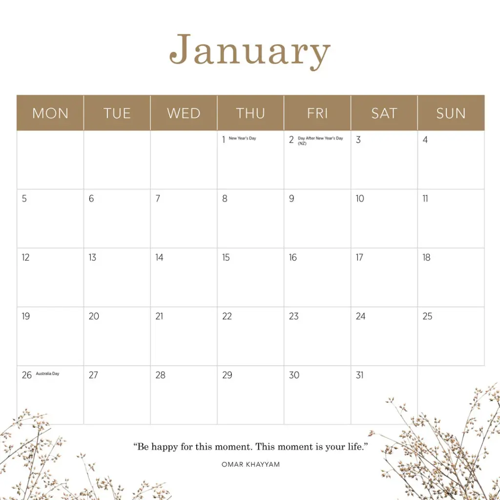 Our Aus Country Collections 2026 Calendar