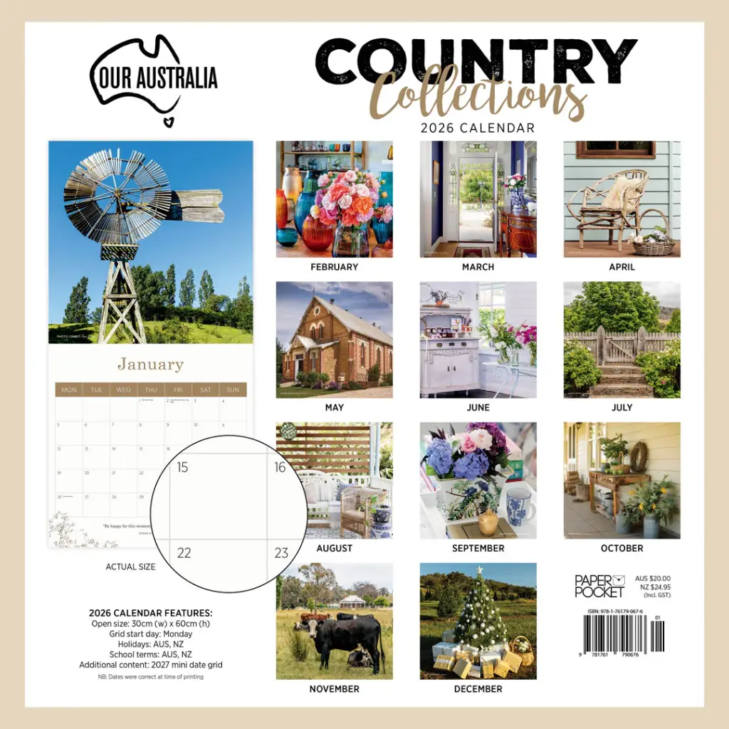 Our Aus Country Collections 2026 Calendar