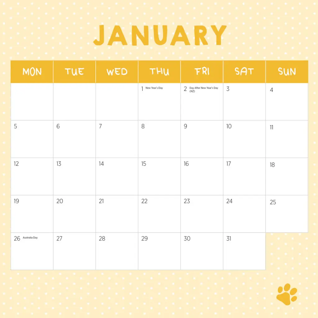 CATNAPS 2026 Calendar