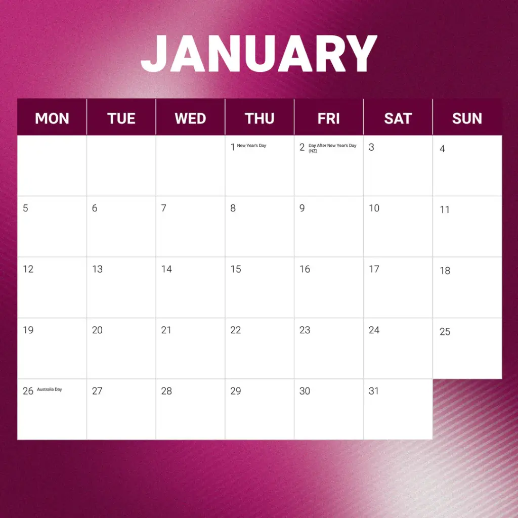 NRL Manly Warringah Sea Eagles 2026 Calendar