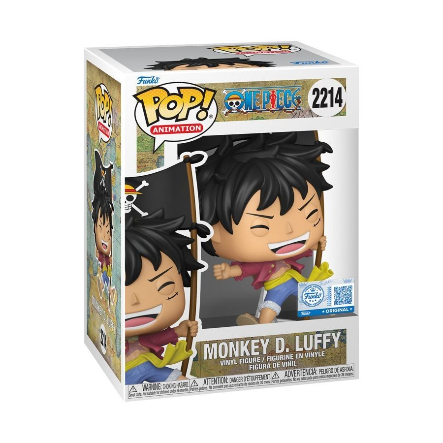 One Piece - Luffy D. Luffy (with Flag) Funko Pop! Vinyl Figure #2214