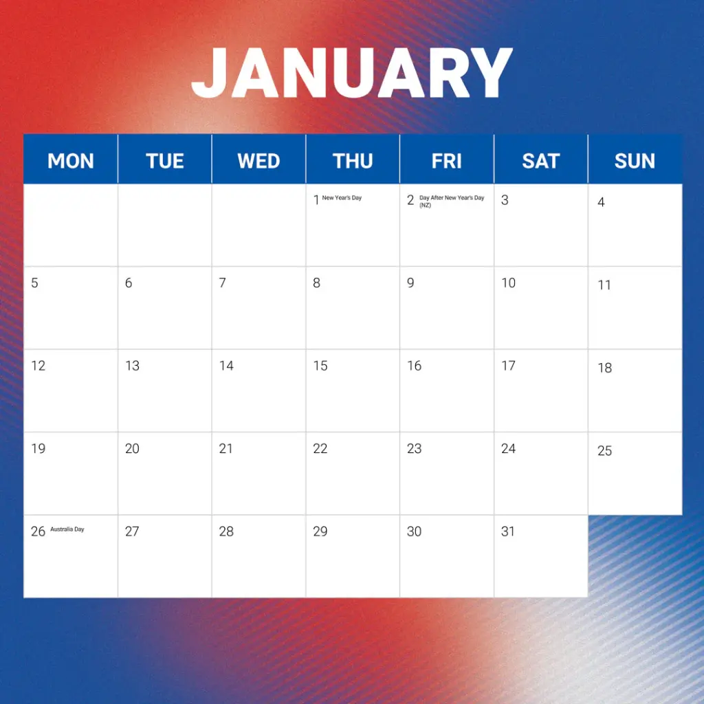 NRL Newcastle Knights 2026 Calendar