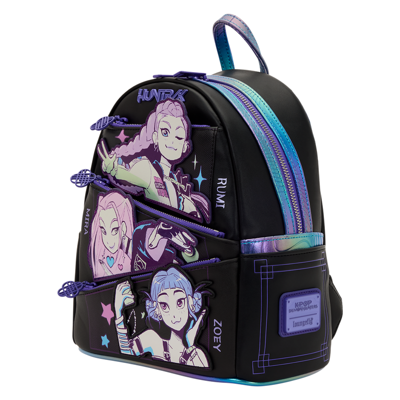 KPop Demon Hunters Huntr/x Mini Backpack with Photo Card Charm - Loungefly 